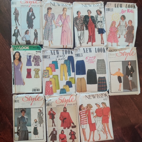 Large Lot of 85 Vintage 70s-80s-90s Sewing Patterns Used - Picture 6 of 9